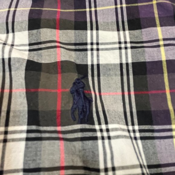 Boys Ralph Lauren Windowpane Plaid Button Up Shirt - Picture 4 of 5